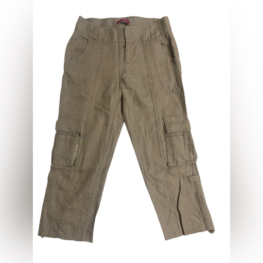 Alice + Olivia Linen Cargo Pants